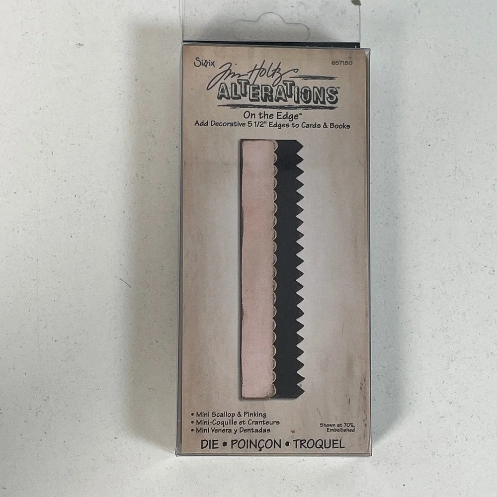 Sizzix Tim Holtz Alterations On the Edge Mini Scallop Pinking Die 657180 NEW